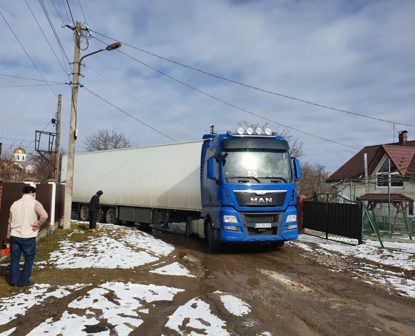 Die LKW sind in der Ukraine angekommen