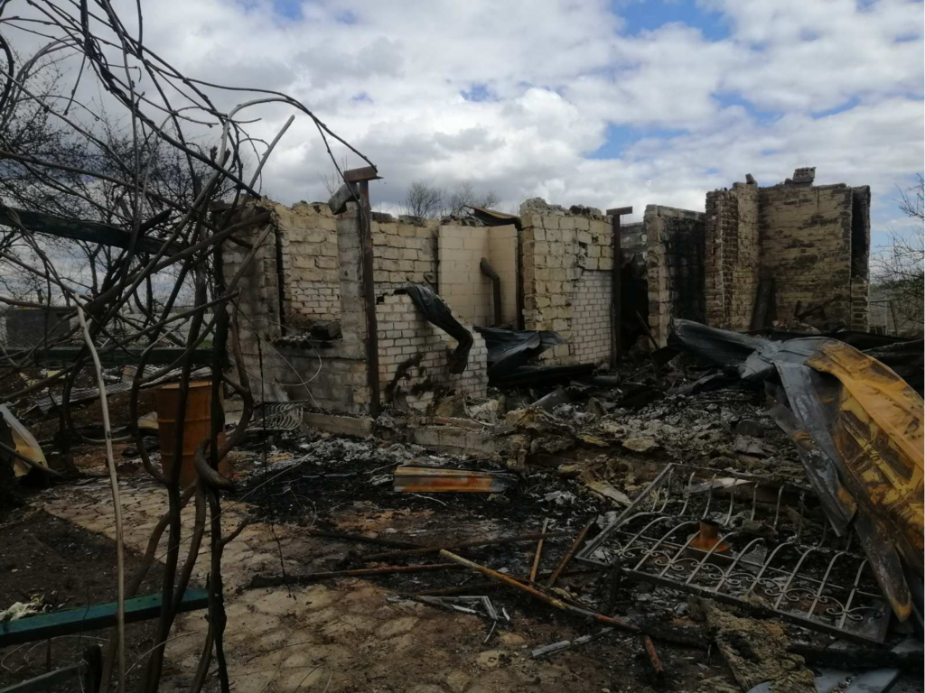 Charkiw, zerstörtes Pastorenhaus
